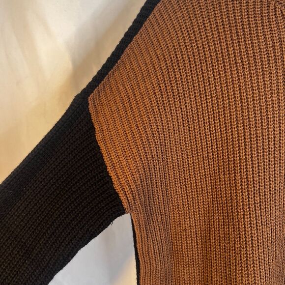 Ann Taylor Cowl Neck Color Block Oversized Tunic Sweater Two Tone Size Large - Picture 4 of 10